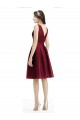 Satin A-Line Knee Length Sleeveless Burgundy Cocktail Dresses Cairns