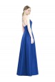 Satin A-Line Long Sleeveless Criss Cross Open Back Bridesmaid Dress Cairns