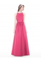 Satin A-Line Long Sleeveless Keyhole Back Bridesmaid Dress Cairns