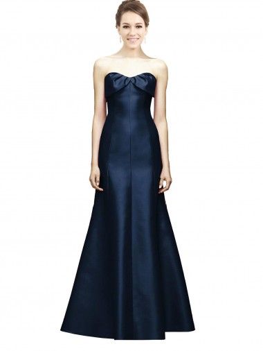Satin Mermaid Long Sleeveless Bridesmaid Evening Dress Cairns