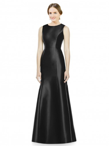 Satin Mermaid Long Sleeveless Keyhole Back Bridesmaid Dress Cairns