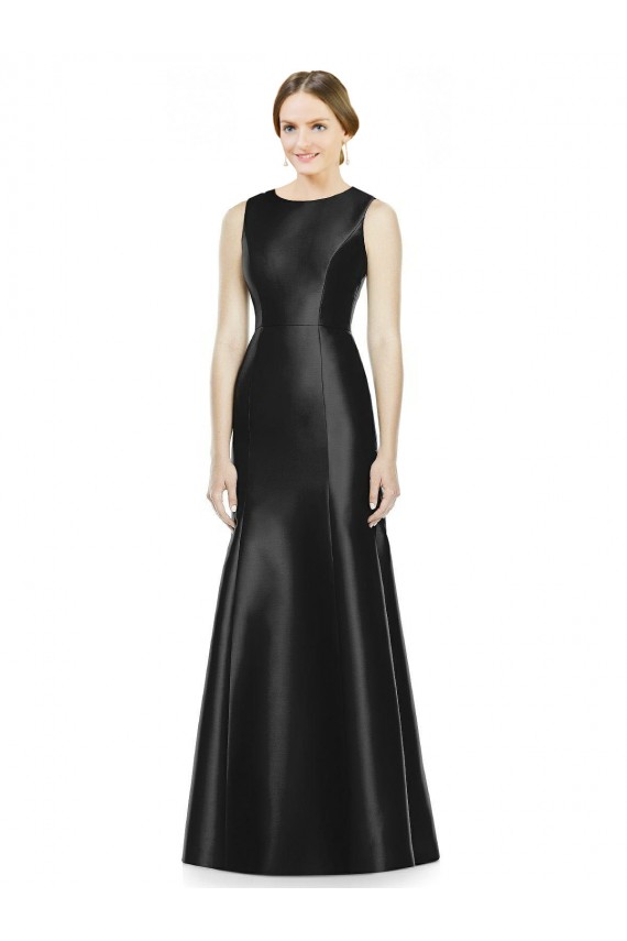 Satin Mermaid Long Sleeveless Keyhole Back Bridesmaid Dress Cairns
