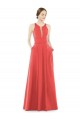 Satin A-Line Long Sleeveless Firecracker Bridesmaid Dress Cairns