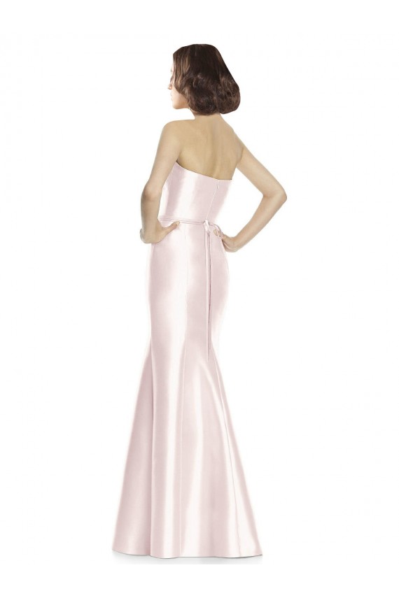 Satin Mermaid Long Sleeveless Bridesmaid Dress Cairns