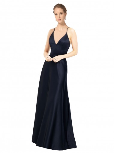 Satin A-Line Long Sleeveless Prom Dress / Bridal Party Dress Cairns