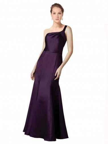 Satin Mermaid Long Sleeveless Grape Prom Dresses Cairns