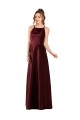 Satin A-Line Sleeveless Burgundy Gold Prom Dress / Bridesmaid Dress Cairns