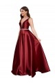 Satin A-Line Long Sleeveless V-Back Formal Plus Size Evening Gown / Prom Dress / Bridesmaid Dress Cairns