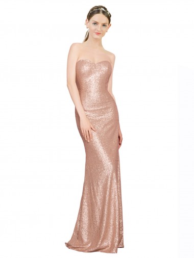Sequin A-Line Long Sleeveless Low Back Formal Evening Gown / Prom Dress / Bridesmaid Dress Cairns
