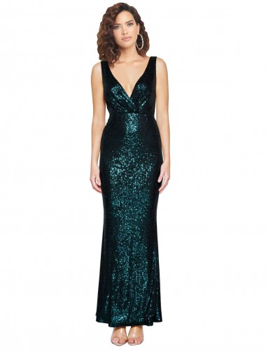 Sequin Mermaid Long Sleeveless Bridesmaid Dress / Evening Dress Cairns