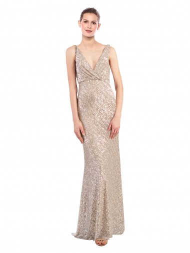 Sequin & Sparkling Sequin Sheath Long Sleeveless Low Back Formal Evening Gown / Prom Dress / Bridesmaid Dress Cairns