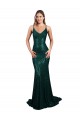 Sequin Mermaid Long Sleeveless Low Back Dark Green Prom Dresses Cairns