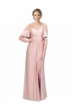 Silk like Satin Sheath Long Cold Shoulder Low Back Formal Evening Gown / Prom Dress / Bridesmaid Dress Cairns