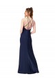Silk like Satin Sheath Long Sleeveless Criss Cross Back Formal Evening Gown / Prom Dress / Bridesmaid Dress Cairns