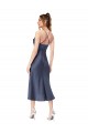 Silk like Satin Sheath Midi Length Sleeveless Criss Cross Back High Low Evening Gown / Prom Dress / Bridesmaid Dress Cairns