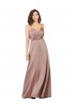 Silk like Satin A-Line Long Sleeveless Formal Evening Gown / Bridesmaid Dress Cairns