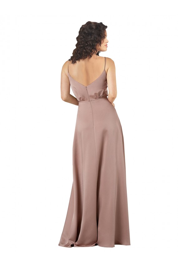 Silk like Satin A-Line Long Sleeveless Formal Evening Gown / Bridesmaid Dress Cairns