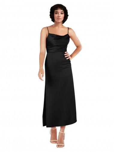 Silk like Satin A-Line Tea Length Sleeveless Formal Evening Gown / Prom Dress / Bridesmaid Dress Cairns