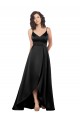 Silk like Satin A-Line Sleeveless Black High Low Evening Gown / Prom Dress / Bridesmaid Dress Cairns