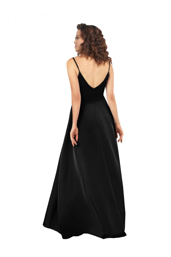 Silk like Satin A-Line Sleeveless Black High Low Evening Gown / Prom Dress / Bridesmaid Dress Cairns