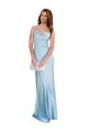 Silk like Satin Sheath Sheath Sleeveless Light Sky Blue Formal Evening Gown / Prom Dress / Bridesmaid Dress Cairns
