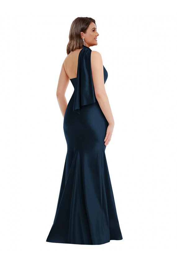Silk like Satin Mermaid Long Sleeveless Front Slit Formal Plus Size Evening Gown / Prom Dress / Bridesmaid Dress Cairns