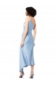 Silk like Satin A-Line Midi Length Sleeveless High Side Slit Prom Dresses Cairns
