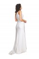 Silk like Satin A-Line Long Sleeveless Wedding Dress Cairns