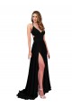 Spandex A-Line Long Sleeveless Open Back Black Tie Evening Gown / Prom Dress / Bridesmaid Dress Cairns