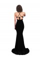 Spandex Mermaid Long Sleeveless Open Back Black Prom Dresses Cairns