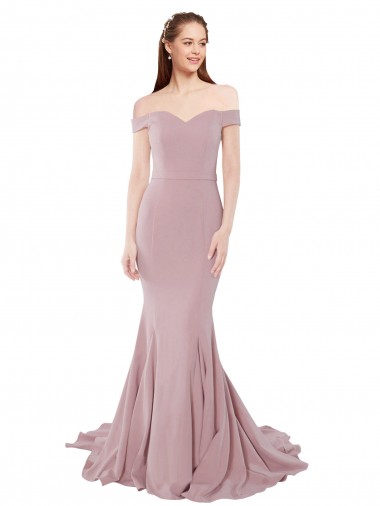 Stretch Crepe Mermaid Sweep Train Sleeveless Bridesmaid Dress / Evening Dress Cairns