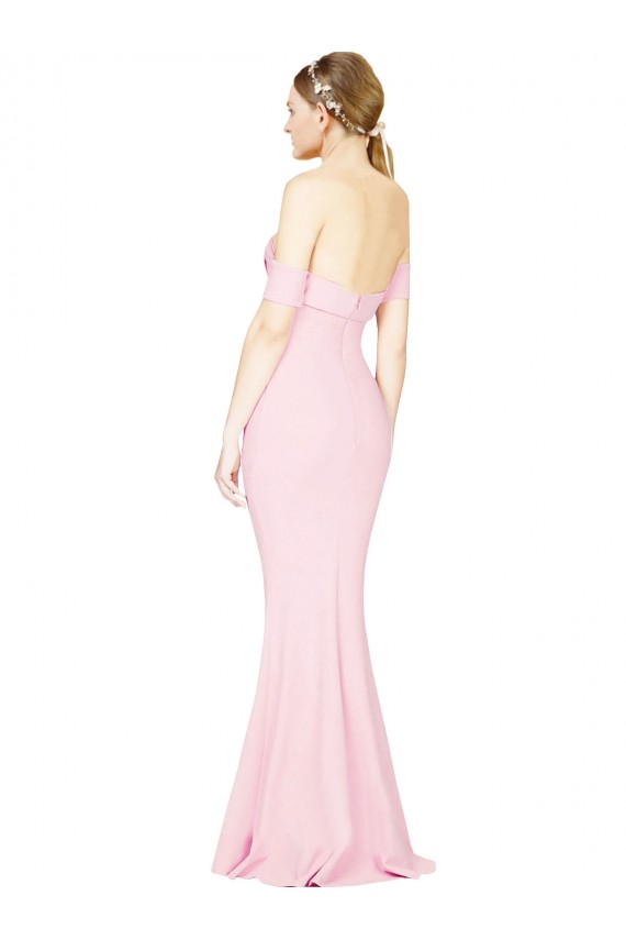Stretch Crepe A-Line Long Sleeveless Low Back Formal Evening Gown / Prom Dress / Bridesmaid Dress Cairns