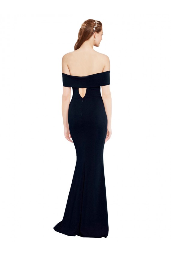 Stretch Crepe Mermaid Long Sleeveless Keyhole Back Formal Dress / Bridesmaid Dress Cairns