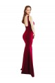 Stretch Crepe Mermaid Long Sleeveless Burgundy Prom Dresses Cairns