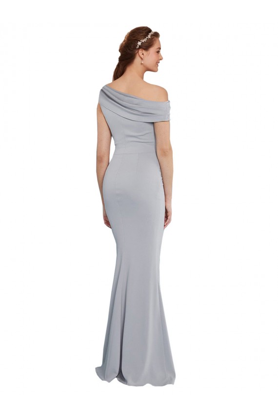 Stretch Crepe Mermaid Long Sleeveless Grey Formal Dress / Bridesmaid Dress Cairns