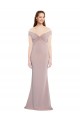 Stretch Crepe Mermaid Long Sleeveless Off the Shoulder Keyhole Back Prom Dresses Cairns
