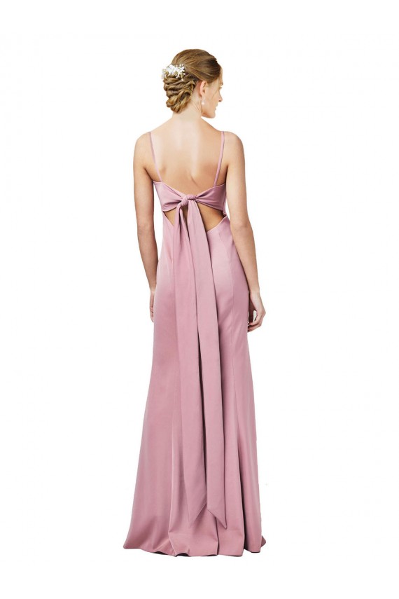 Stretch Crepe Sheath Long Sleeveless Open Back Formal Evening Gown / Prom Dress / Bridesmaid Dress Cairns