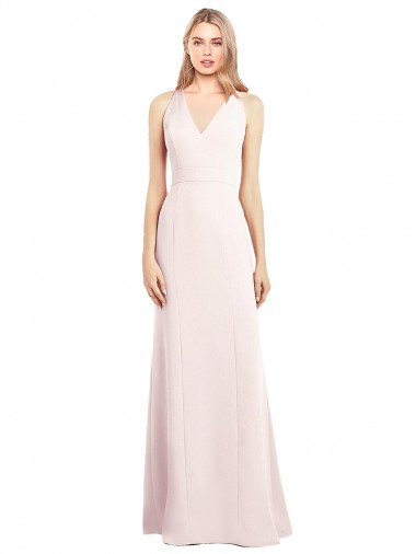 Stretch Crepe Trumpet Long Sleeveless Keyhole Back Semi Formal Evening Dress / Prom Dress / Bridesmaid Dress Cairns