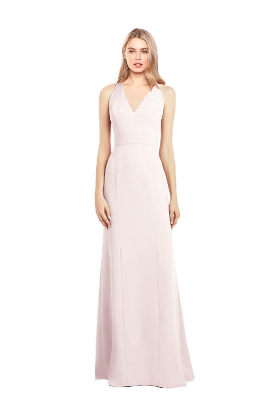 Stretch Crepe Trumpet Long Sleeveless Keyhole Back Semi Formal Evening Dress / Prom Dress / Bridesmaid Dress Cairns