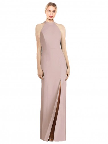 Stretch Crepe Trumpet Long Sleeveless Open Back Semi Formal Evening Dress / Bridesmaid Dress Cairns