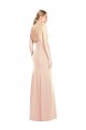 Stretch Crepe Trumpet Long Sleeveless Open Back Semi Formal Evening Dress / Prom Dress / Bridesmaid Dress Cairns