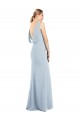 Stretch Crepe Trumpet Long Sleeveless Low Back Light Sky Blue Prom Dresses Cairns