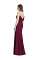 Stretch Crepe Trumpet Long Sleeveless Open Back Burgundy Gold Evening Dresses Cairns
