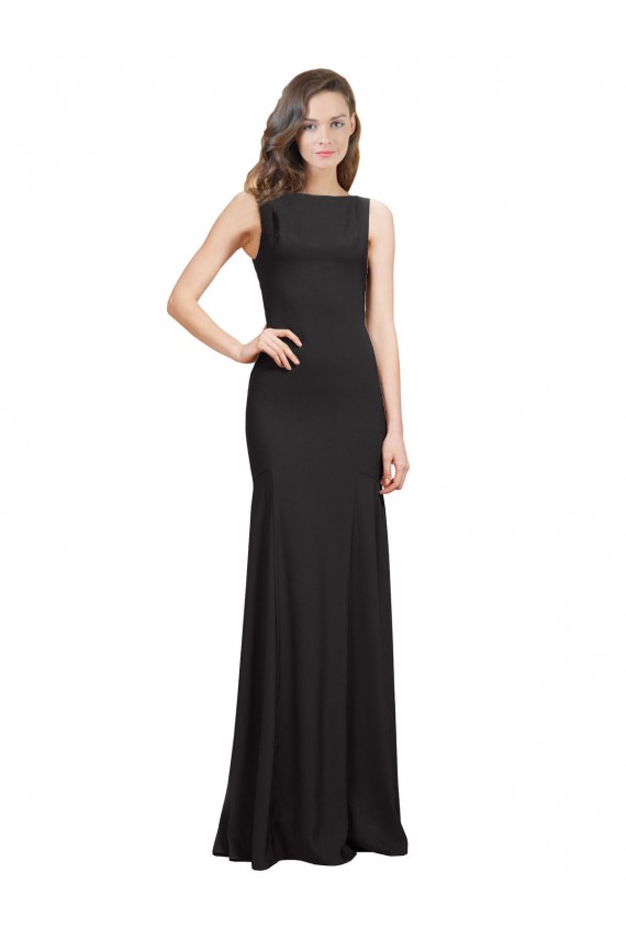 Stretch Crepe Mermaid Long Sleeveless Open Back Prom Dress / Bridesmaid Dress Cairns