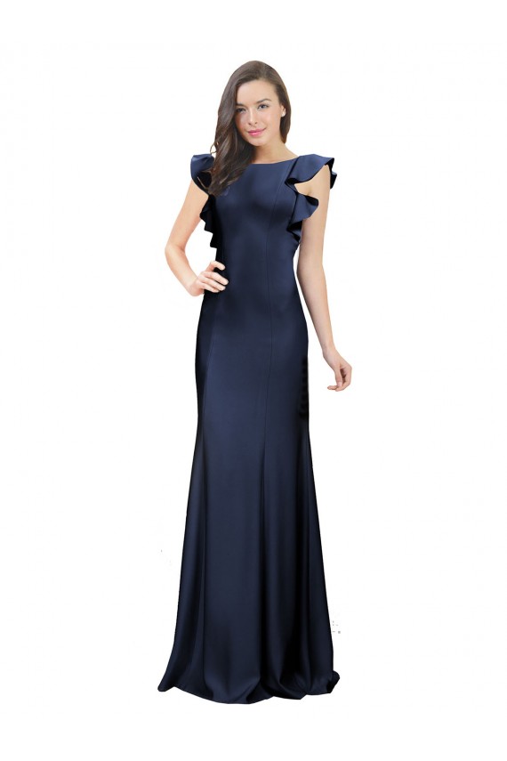 Stretch Crepe Mermaid Long Sleeveless Keyhole Back Prom Dress / Bridesmaid Dress Cairns