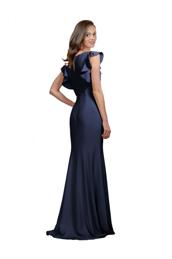 Stretch Crepe Mermaid Long Sleeveless Keyhole Back Prom Dress / Bridesmaid Dress Cairns