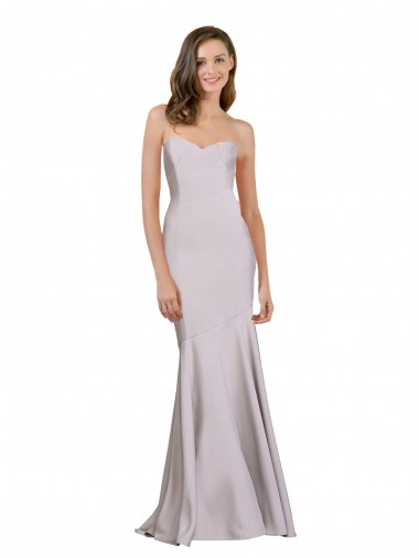 Stretch Crepe Mermaid Long Sleeveless Arctic Lilac Prom Dresses Cairns