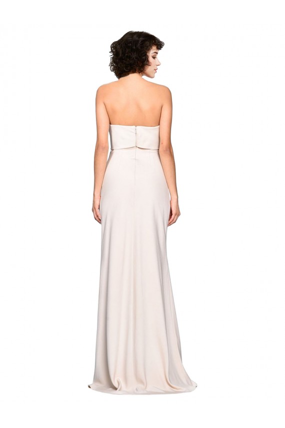 Stretch Crepe Long Sleeveless Bridesmaid Dress / Prom Dress Cairns