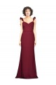 Stretch Crepe Mermaid Mermaid Sleeveless Burgundy Prom Dress / Bridesmaid Dress Cairns