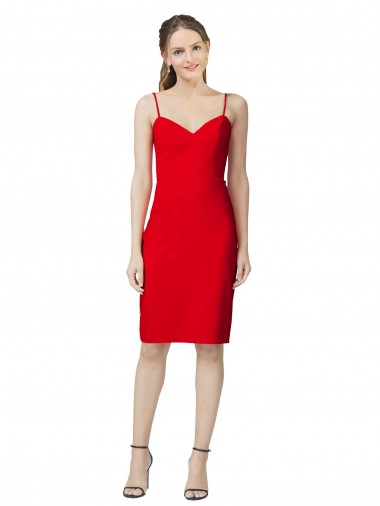 Stretch Crepe Sheath Sheath Sleeveless Red Formal Evening Gown / Prom Dress / Bridesmaid Dress Cairns